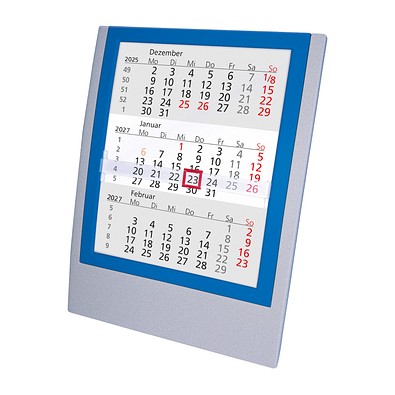 2-Jahres-Kalender Small 2027/2028, silber/blau