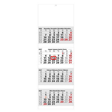 Geiger-Notes 4-Monats-Block-Wandkalender Blick 2026, weiß