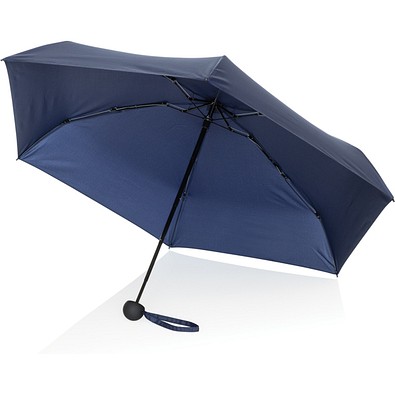 19,5 Zoll manueller Super-Mini-Schirm aus Aware™ rPET 190T Pongee, navy blau