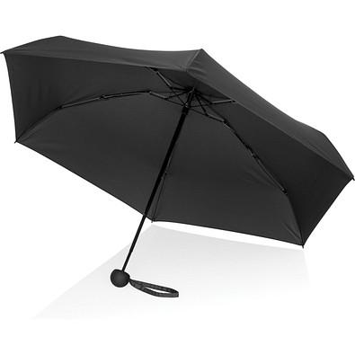 19,5 Zollmanueller Super-Mini-Schirm aus Aware™ rPET 190T Pongee, schwarz
