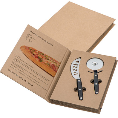 2-teiliges Pizza Set, schwarz