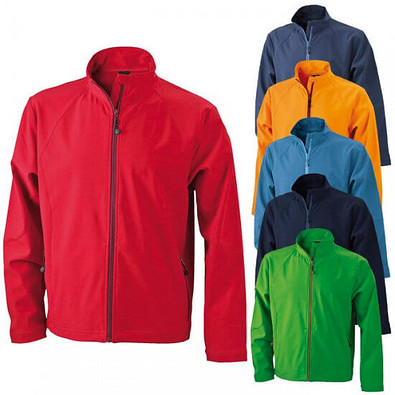 JAMES & NICHOLSON Unisex Softshell-Funktionsjacke, schwarz, L