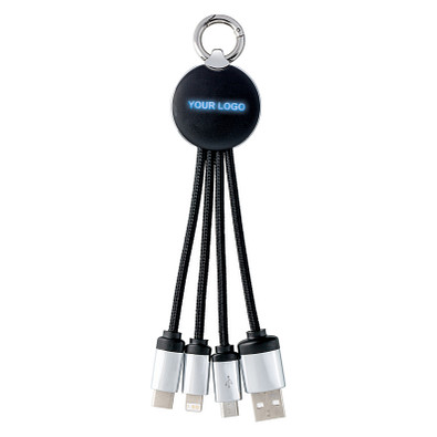 reeves® 3-in-1 Ladekabel mit Beleuchtung Puhalani, blau