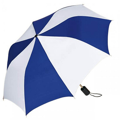 Taschenschirm, blau/weiß