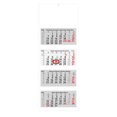 Geiger-Notes 4-Monats-Recycling-Wandkalender Profil 2026, green+blue, inkl. Druck