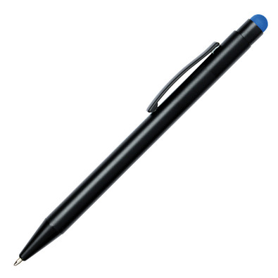 Alu-Druckkugelschreiber BLACK BEAUTY, blaue Mine, Blau Alu-Druckkugelschreiber BLACK BEAUTY, blaue Mine, Blau