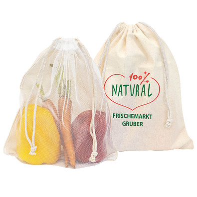 Joytex® Baumwoll Veggie Bag Mumbai, 30 x 40 cm, groß, natur Joytex® Baumwoll Veggie Bag Mumbai, 30 x 40 cm, groß, natur
