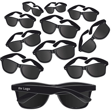 Werbe-Sparset Sonnenbrille Sunshine, 60-tlg., inkl. Druck, Schwarz