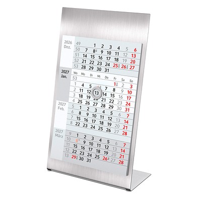 Geiger Notes 4-Monats-Tischkalender Edelstahl 2027/2028, DE