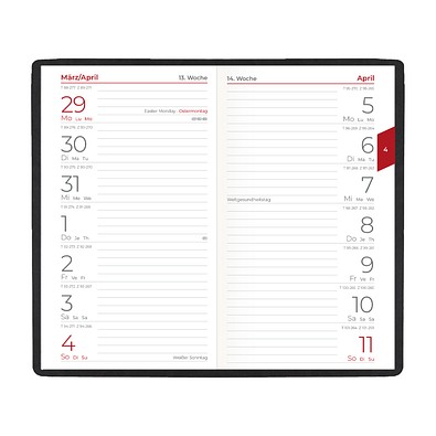 Taschenplaner Moldau Soft-Touch, schwarz