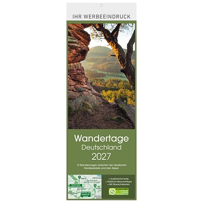 Streifenkalender Wandertage Deutschland