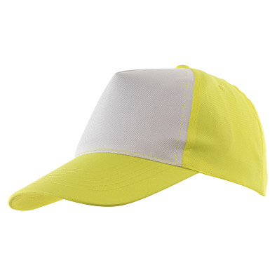 5-Panel-Cap SHINY,gelb, weiß