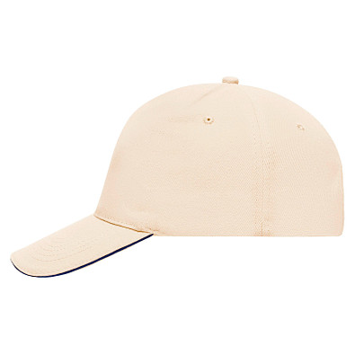 5-Panel Sandwich-Cap, natur/navy