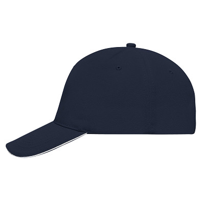 5-Panel Sandwich-Cap, navy/weiß
