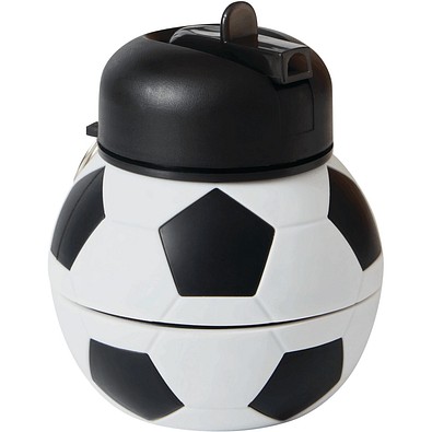 Faltbare Trinkflasche SOCCERMATE,schwarz