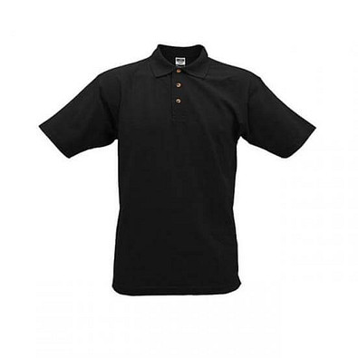 JAMES & NICHOLSON Unisex Poloshirt, schwarz, XL