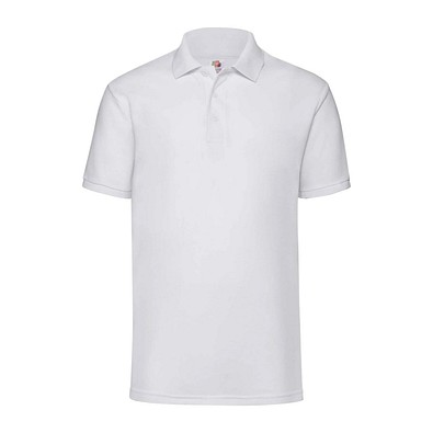 FRUIT OF THE LOOM® Unisex Poloshirt Pique, weiß, M