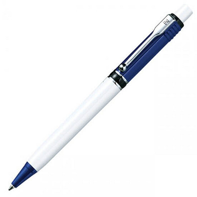 Kugelschreiber, blaue Mine, blau/weiß