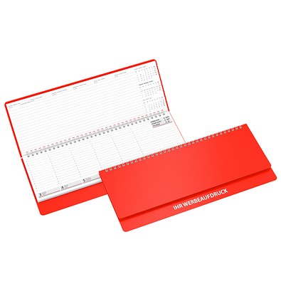 Geiger-Notes Schreibtisch-Querkalender Ideal 2027, rot