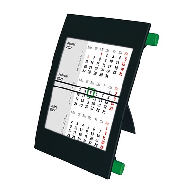 2-Jahres-Tischkalender 2027/2028, schwarz/grün