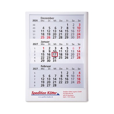 2-Jahres-Wandkalender 2027/2028, weiß
