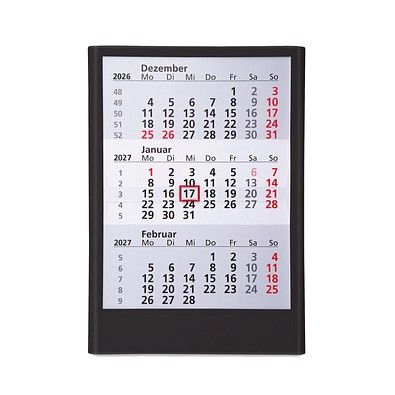 2-Jahres-Wandkalender 2027/2028, schwarz