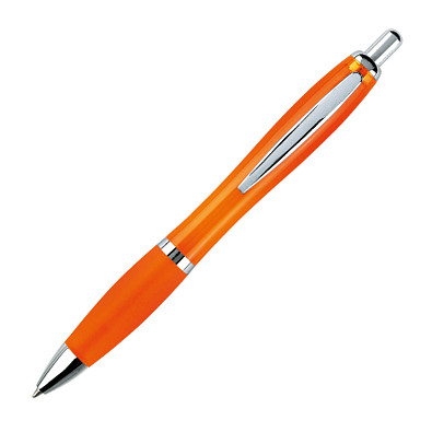 LANCE® Kugelschreiber Rio, blaue Mine, orange-transparent