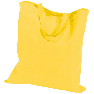 Einkaufstasche Baumwolle, kurze Henkel, gelb