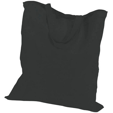 Einkaufstasche Baumwolle, kurze Henkel, schwarz