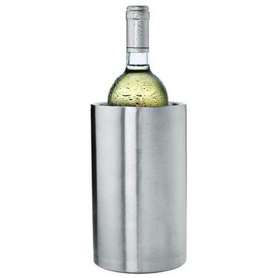 Edelstahl-Flaschenkühler, silber