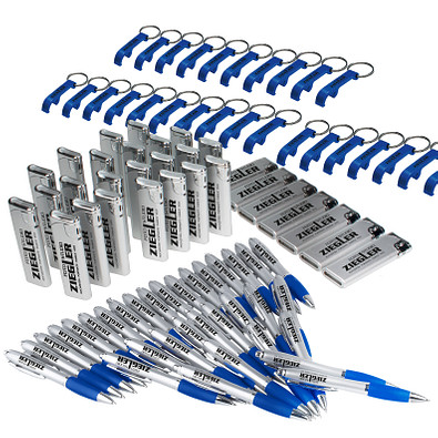 Werbe-Sparset, 300-tlg., inkl. Druck, silber/blau Werbe-Sparset, 300-tlg., inkl. Druck, silber/blau