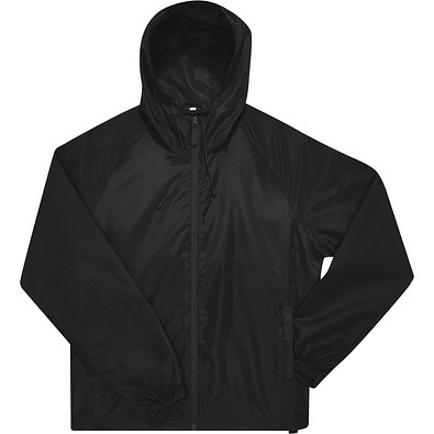 B&C Collection Unisex Windbreaker Jacke, schwarz, S