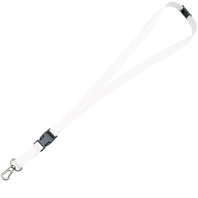 Schlüsselband,15 mm, inkl. Druck, weiß