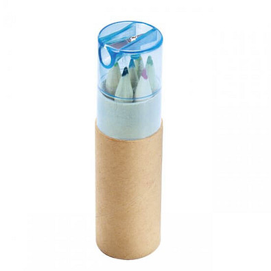 Buntstiftebox mit Spitzer, blau Buntstiftebox mit Spitzer, blau