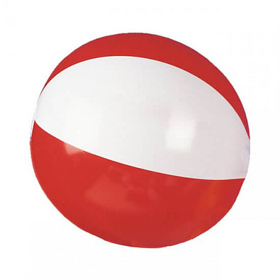 Wasserball, rot/weiß