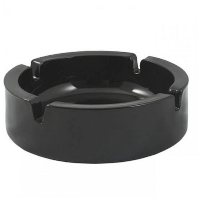 Glas-Aschenbecher, schwarz