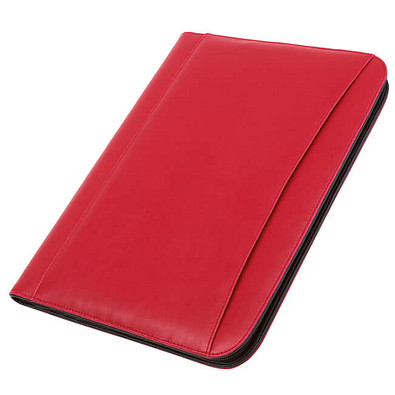 Konferenzmappe mit Rechner, DIN A4, rot