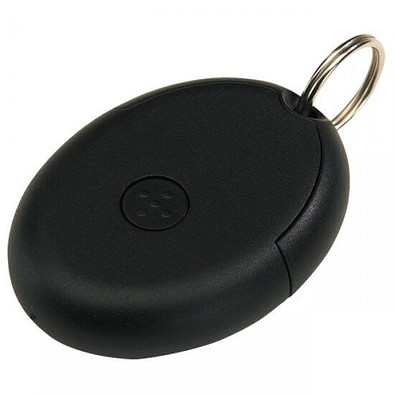 Schlüsselanhänger mit Mikrofasertuch, Schwarz Schlüsselanhänger mit Mikrofasertuch, Schwarz
