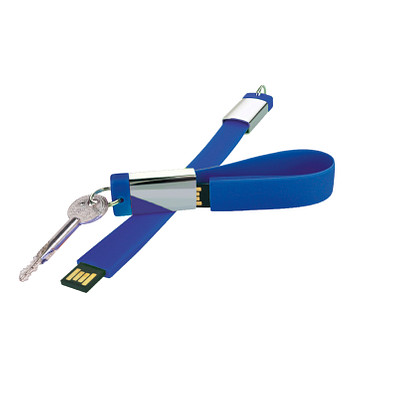 Design-Schlüsselanhänger mit USB-Stick, 8 GB, blau
