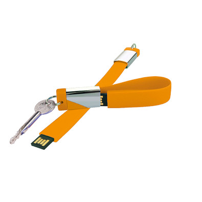 Design-Schlüsselanhänger mit USB-Stick, 8 GB, orange
