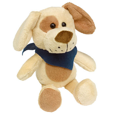 Plüsch-Tiere Fluffy, Hund, Halstuch Blau