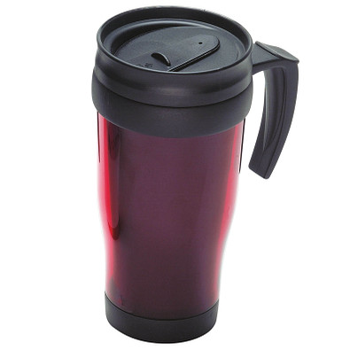 Thermobecher Hot  Cold, 400 ml, rot/transparent