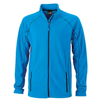 JAMES & NICHOLSON Unisex Fleecejacke, blau, XL