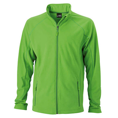 JAMES & NICHOLSON Unisex Fleecejacke, grün, XL