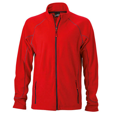 JAMES & NICHOLSON Unisex Fleecejacke, rot, L