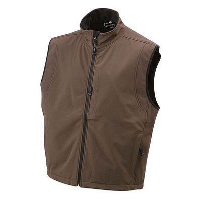 JAMES & NICHOLSON Unisex Softshell-Weste, braun, L