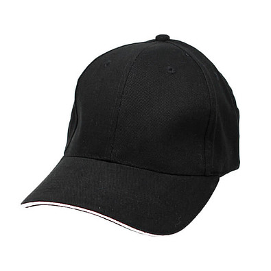 6-Panel-Sandwich-Cap, schwarz/weiß