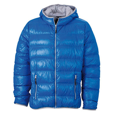 JAMES & NICHOLSON Herren Daunenjacke, blau/silber, XXL