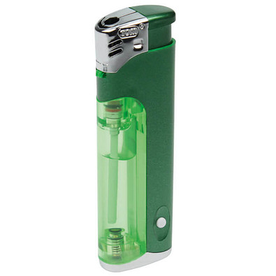 Piezo LED-Feuerzeug Light Fire, grün-metallic