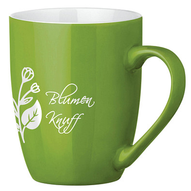 Tasse Gloria, 370 ml, grün/weiß